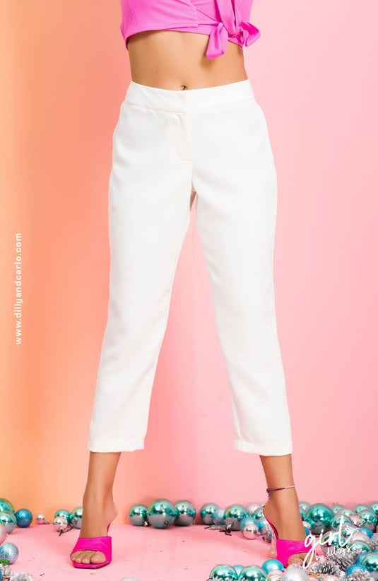 Croppeed stright pant