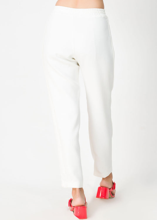 Side seam detailed straight pant