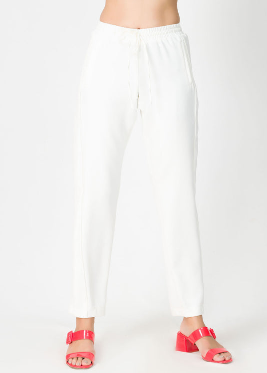 Side seam detailed straight pant