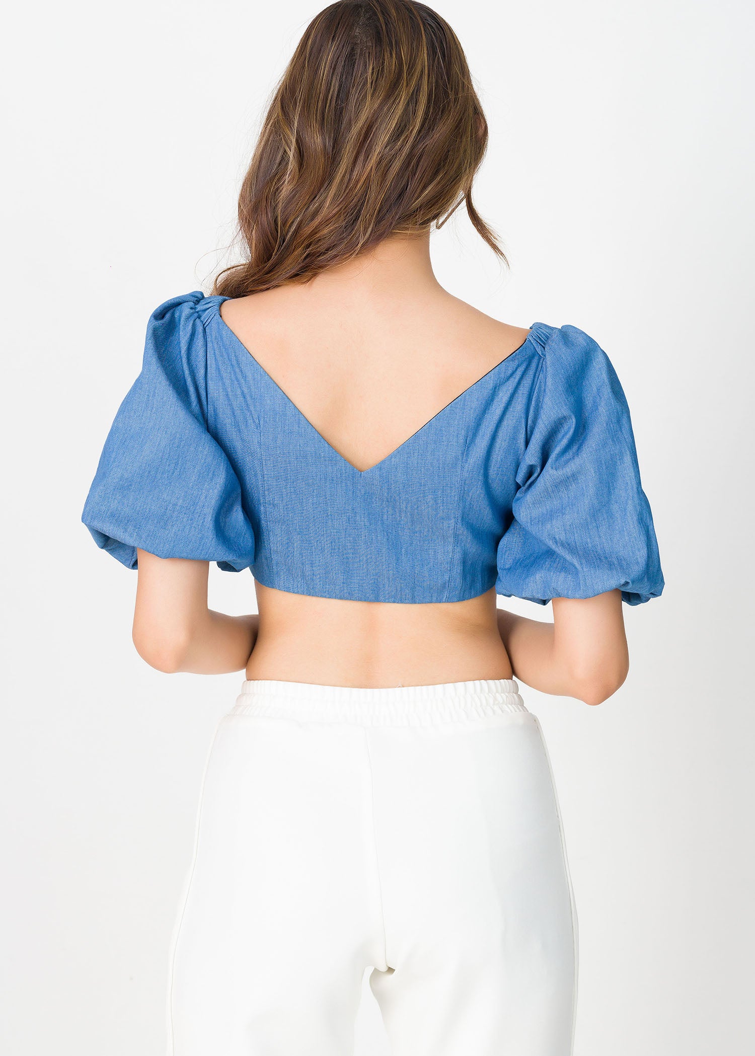 Baloon sleeves cropped top
