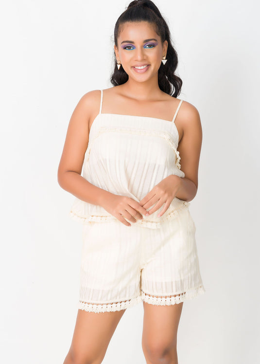 Lace detail top