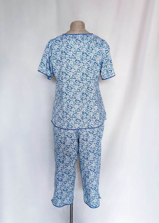 V-Neck Flared Sleeve Pajama Top & Pant