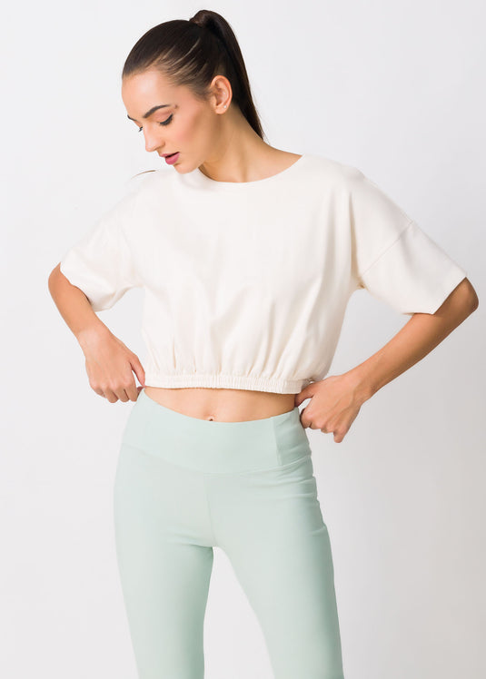 Waist Gathered Crop Top