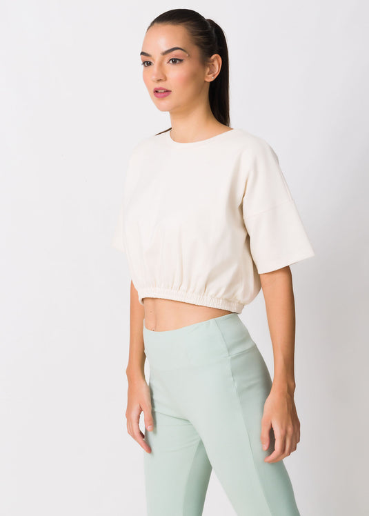 Waist Gathered Crop Top
