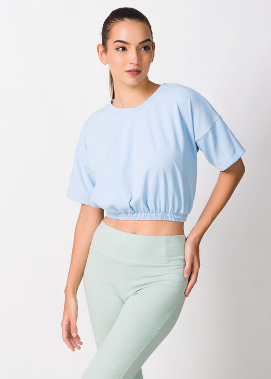 Waist Gathered Crop Top