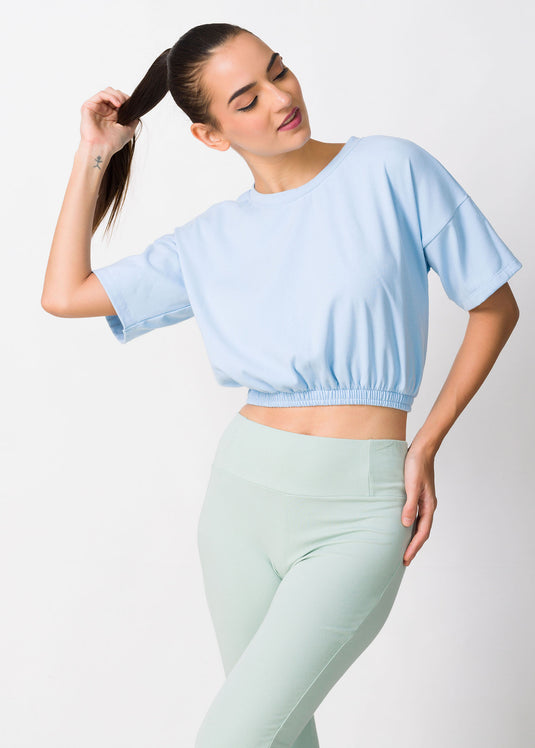 Waist Gathered Crop Top